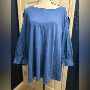 Ralph Lauren Slate Blue Boatneck Tunic Top